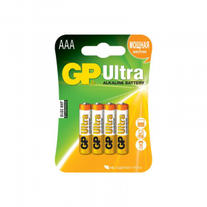 Батарейки алкалиновые GP Ultra Alkaline 24А AАA - 4 шт. на блистере