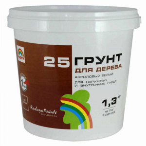 Грунт для дерева акриловый Радуга белый 1,3кг