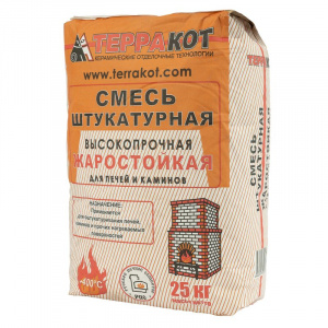 Смесь штукатурная жаростойкая для печей и каминов Терракот, 25 кг