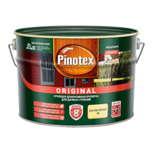 Декоративно-защитное средство для дерева Pinotex Original белое полуматовое 9л
