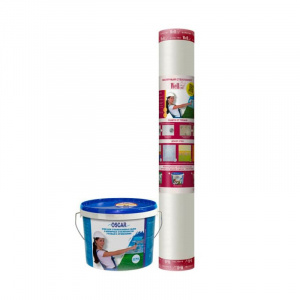 Комплект Стеклохолст Wellton light W30 + Клей для стеклообоев готовый Oscar 10 кг