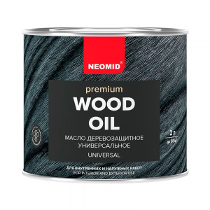 Масло деревозащитное с воском Neomid premium белый, 2 л