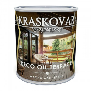 Масло для террас и садовой мебели Kraskovar графит шелковисто-матовое 0,75л