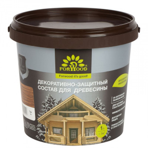 Состав декоративно-защитный для древесины Forwood тик полуматовый 1л