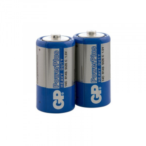 Батарейки солевые GP PowerPlus 14G типоразмера C - 2 шт. в пленке