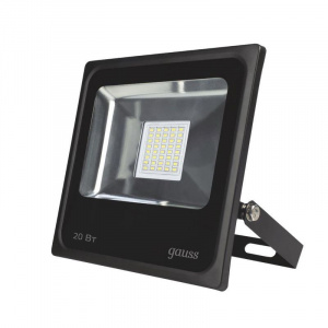 Прожектор светодиодный Gauss LED 20W IP65 холодный свет 6500К черный 1/60