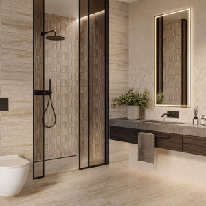 Плитка облицовочная Gracia Ceramica Треви низ 02 400х250х8 мм бежевая матовая