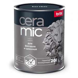 Краска фасадная Brite Ceramic белая база А 0,9 л
