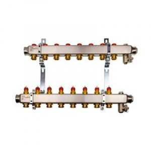 Комплект коллекторов с кронштейнами, 1" SSM-8 3/4" Danfoss 088U0978