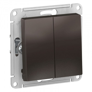 Механизм переключателя проходного двухклавишный AtlasDesign мокко IP20 Systeme Electric