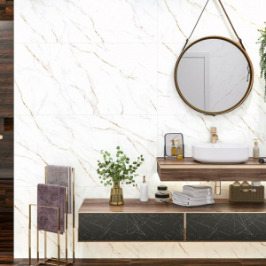 Керамогранит Neo Calacatta 600х1200х8,5 мм белый матовый Alma Ceramica