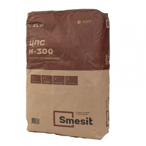 Смесь цементно-песчаная М-300 Smesit 25 кг