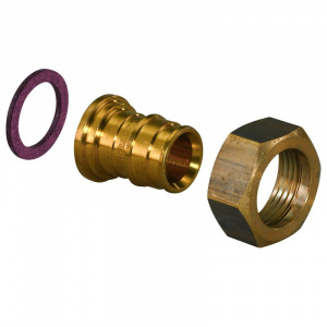 Муфта редукционная латунная с накидной гайкой Quick and Easy 16х1/2" (уп. 100шт) UPONOR