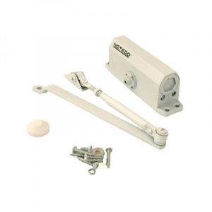 Доводчик дверной NOTEDO DC-090 WHITE до 90кг, белый (10)