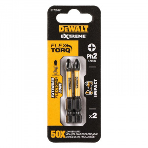 Биты ударные DeWalt PH2х50 мм 2 шт