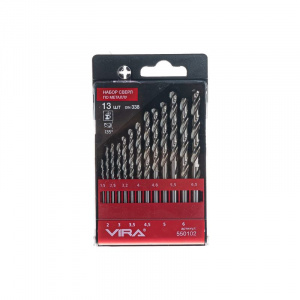 Набор сверл по металлу Vira 13 шт 1,5-6,5 мм
