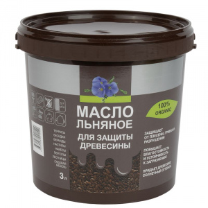 Масло льняное для защиты древесины 3л