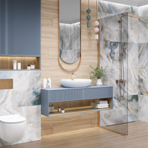 Керамогранит Illusion Smoky 600х1200х7 мм синий суперполированный LCM