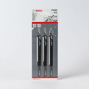 Пилки для лобзика T344D HCS по дереву, быстрый рез 3 шт Bosch