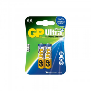 Батарейки алкалиновые GP Ultra Plus Alkaline 15А АA - 2 шт. на блистере