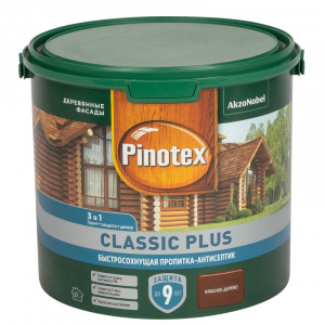 Декоративно-защитное средство для дерева 3в1 Pinotex Classic Plus красное дерево полуматовое 2,5л