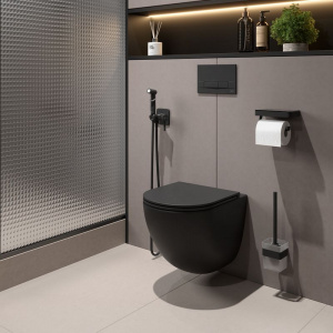 Унитаз подвесной Lemark Glazer 9612004 черный матовый