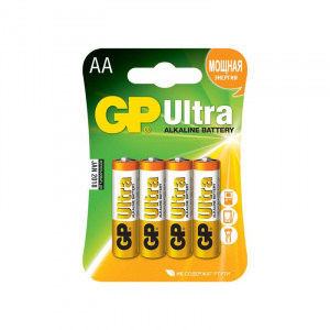 Батарейки алкалиновые GP Ultra Alkaline 15А AA - 4 шт. на блистере