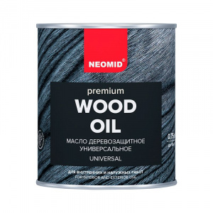 Масло деревозащитное с воском Neomid premium белый, 0,75 л