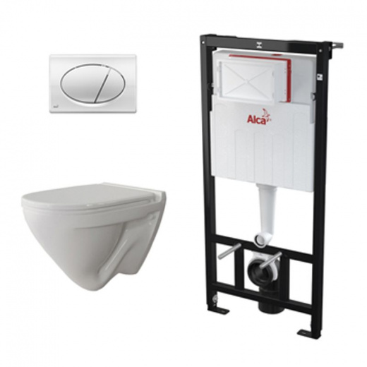 Комплект инсталляция Alcaplast 3 в 1 с унитазом Sanita Аттика Люкс SL D (4137655)