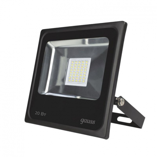 Прожектор светодиодный Gauss LED 20W IP65 холодный свет 6500К черный 1/60