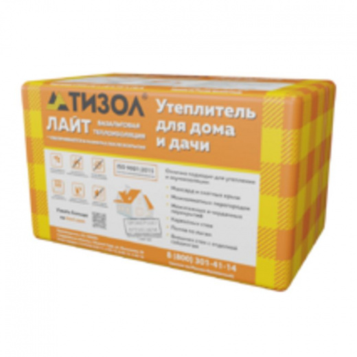 Утеплитель Тизол Euro-Лайт 50 кг/м³ 36λ (1000х600х100мм)х6