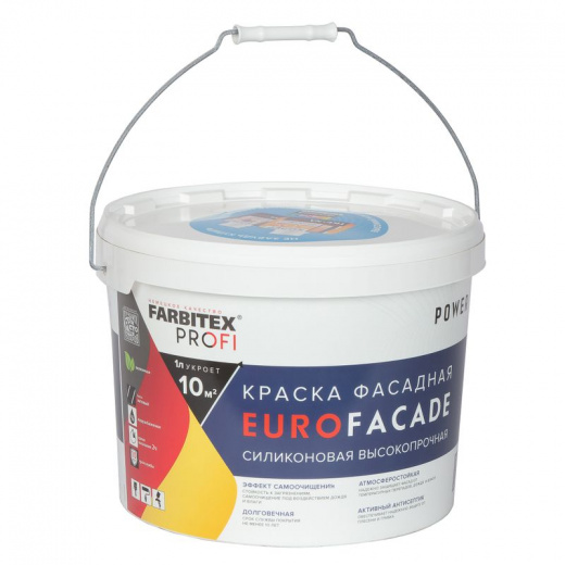 Краска фасадная FARBITEX PROFI EuroFacade бесцветная база С 8,6 л
