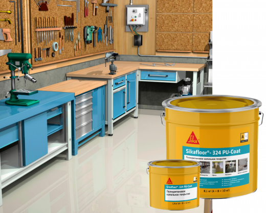 Двухкомпонентное напольное покрытие на основе полиуретановой смолы Sikafloor®- 324 PU-Coat