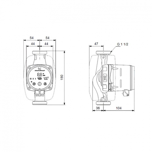 Насос циркуляционный Grundfos ALPHA2 25-60