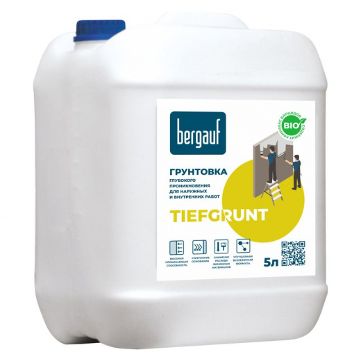 Грунтовка Bergauf Tiefgrunt глубокого проникновения, 5 л