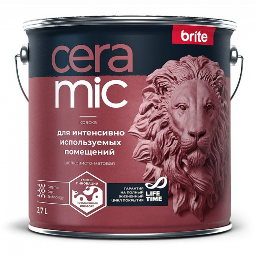 Краска интерьерная Brite Ceramic бесцветная база С 2,7 л
