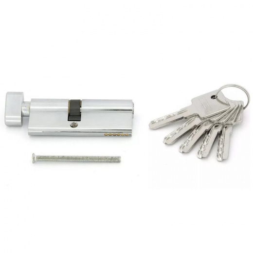 Цилиндровый механизм Palladium 80 35х45 ключ-вертушка хром
