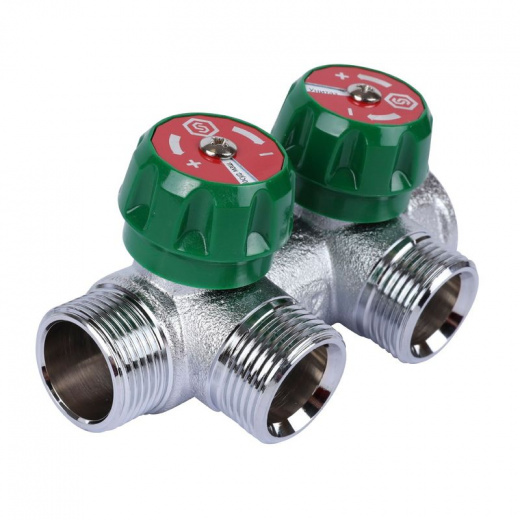 Коллектор регулирующий Stout 3/4", 2 отвода 3/4" евроконус