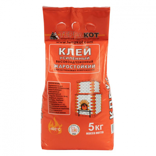 Клей усиленный жаростойкий Терракот, 5 кг