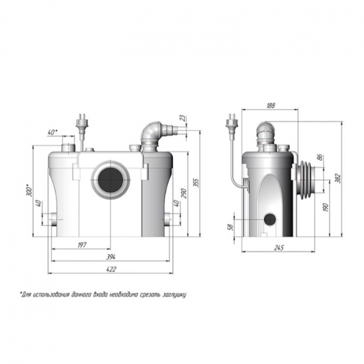 Насосная станция Unipump Канализационная SANIVORT 605 М