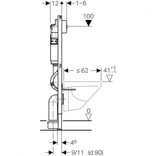 Инсталляция для унитаза Geberit Duofix Delta 458.124.21.1
