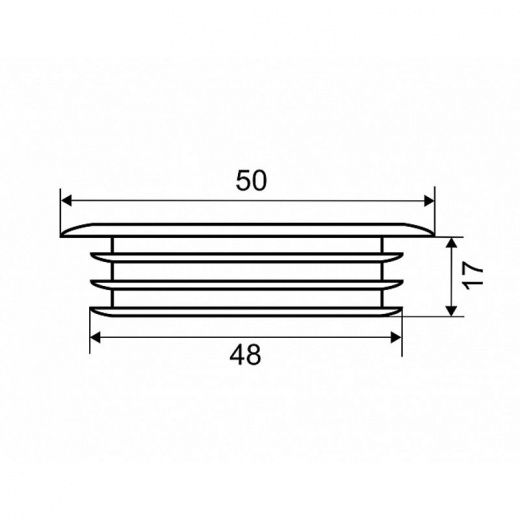Заглушка плоская Palladium JF-43, 50 мм