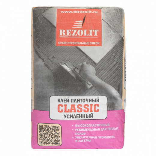 Клей для плитки Rezolit Classic усиленный C1, 25 кг