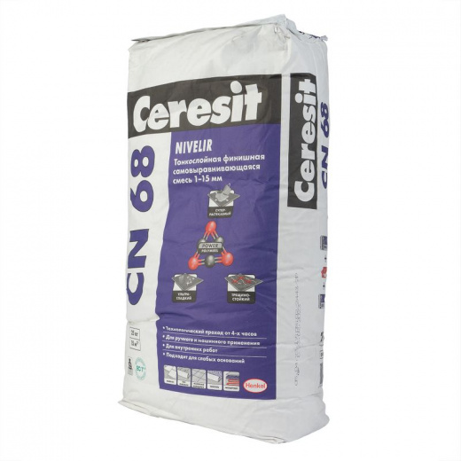 Пол наливной Ceresit CN 68 финишный 25 кг