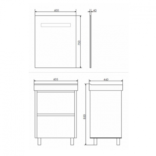 Зеркало Comforty Виола 60