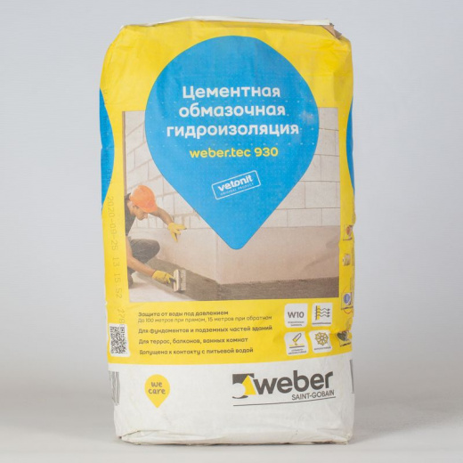 Гидроизоляция цементная Weber.tec 930, 20 кг