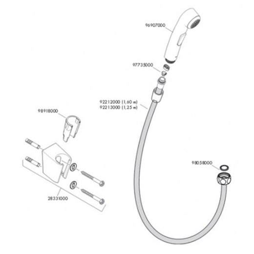 Гигиенический душ Hansgrohe 32129000