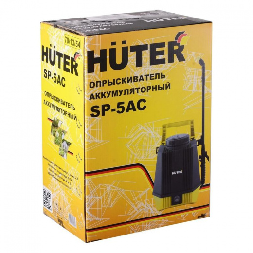 Опрыскиватель аккумуляторный ранцевый Huter SP-5AC, 5л
