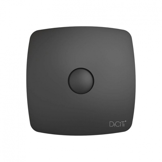 Вентилятор DiCiTi RIO 4C D100 32дБ 100м3/ч с обратным клапаном, съемной лицевой панелью, матовый черный