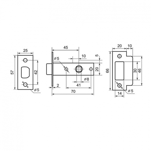 Комплект для двери ФЗ FZ SET 26L 100 AB